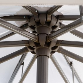 Outsunny Parasol 2,7 m Parasol na wsporniku z podstawą krzyżową Stal na zewnątrz jasnoniebieski