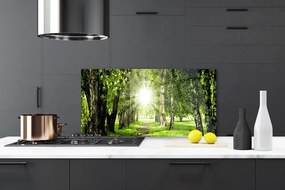 Panel nad blat kuchenny Rozświetlona Ścieżka Leśna