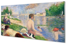 Obraz akrylowy Studium końcowe dla kąpiących się w Asnieres - Georges Seurat