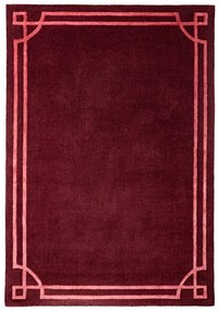 Bordowy wełniany dywan tkany ręcznie 200x290 cm Gatsby – Flair Rugs