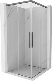 Mexen Rox Duo kabina prysznicowa rozsuwana 95 x 95 cm, transparent, gun metal - 8C2D-095-095-95-00