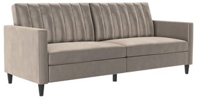 Jasnoszara aksamitna sofa 207 cm Celine – Støraa