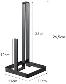 Czarny stojak na ręczniki papierowe YAMAZAKI Tower