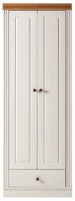 Biała szafa z litego drewna sosnowego 65x180 cm Anita – Støraa