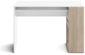 Białe biurko w dekorze dębu 114x50 cm Yale – TemaHome