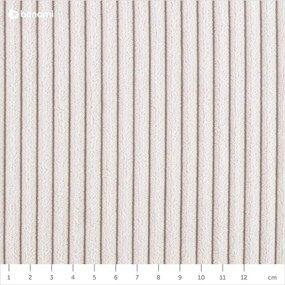 Beżowy sztruksowy szezlong (prawostronny) Chic Charlotte – Miuform