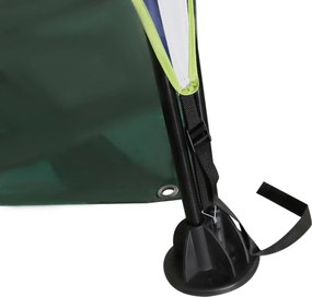 Outsunny Pawilon Imprezowy 4x4m Ochrona UV Poliester Kremowo-biały i Niebieski Stabilna Konstrukcja | Aosom PL