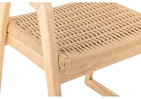 Krzesło z litego drewna kauczukowego w naturalnym kolorze Serrone – Bloomingville