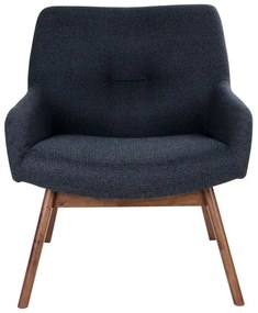 Ciemnokarmelowy fotel z drewna orzecha House Nordic London