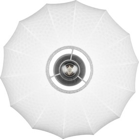 Biała metalowa lampa sufitowa z tekstylnym kloszem ø 40 cm Madleine – Reality