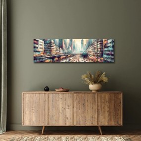 Obraz - Życie w wielkim mieście (170x50 cm)