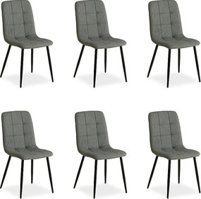 Krzesło jadalniane 43,5x88x50 cm Szare Eames