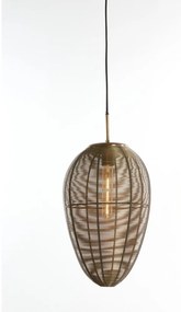 Lampa wisząca w kolorze brązu z metalowym kloszem ø 26 cm Yaelle – Light &amp; Living