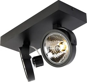 Designerski reflektor czarny regulowany 2-światła - Go