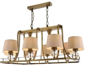 Żyrandol na łańcuchu NARA 6xE27/40W/230V mosiądz