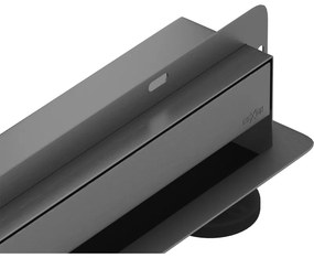 Mexen Flat Wall odpływ liniowy ścienny 2w1 100 cm, gun gray szczotkowany - 1E30100