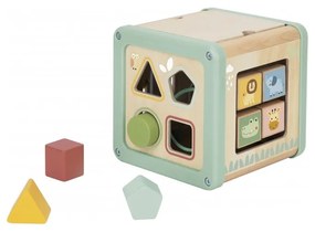 Woopie green drewniana kostka aktywności multifunkcyjna edukacyjna sorter