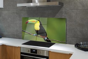 Panel szklany do Kuchni Egzotyczny Ptak na Gałęzi