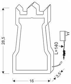 Różowa lampka dziecięca Tower – Candellux Lighting