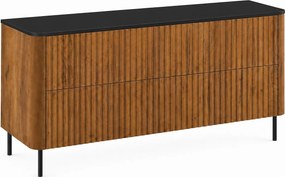 Szafka łazienkowa 120, Dąb craft, blat czarny, nogi czarne, 120,8 x 44,2 x 65 cm