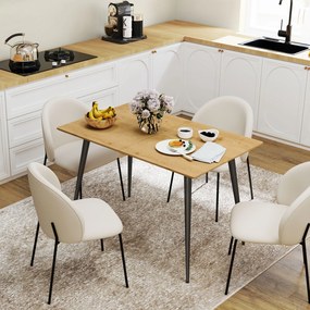 HOMCOM Rozkładany stół kuchenny dla 6-8 osób z solidnymi stalowymi nogami nowoczesny design | Aosom PL