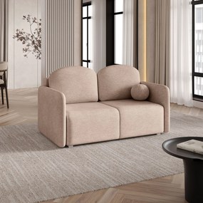 Masseno Sofa SUVI II z funkcją spania i pojemnikiem na pościel, Rozkładana sofa - Beżowy, NEVE 04