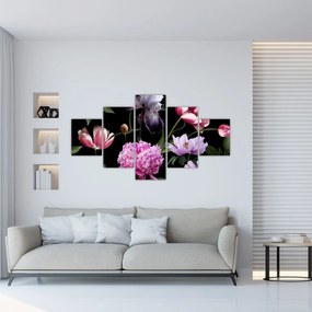 Obraz - Ilustracja kwiatów (125x70 cm)