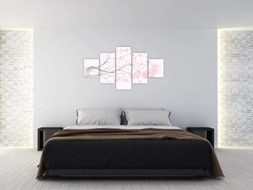 Obraz - Różowe kwiaty (125x70 cm)