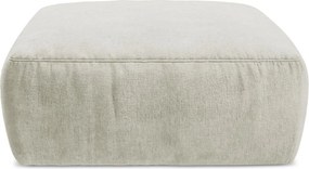 Beżowy podnóżek z tkaniny szenilowej Kuki – Makamii