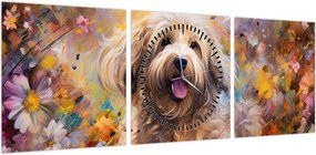 Obraz - Happy Dog II. (z zegarem) (90x30 cm)