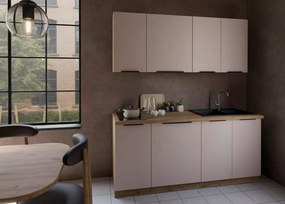 Kuchnia Loseo V – funkcjonalny zestaw w modnym połączeniu kaszmiru i dębu artisan
