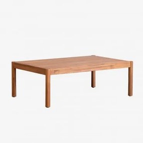 Stolik Kawowy Prostokątny 120x75 Cm Z Drewna Akacjowego Melvin Akacja Brąz - Sklum