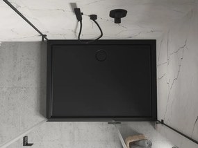 Mexen Flow+ brodzik prostokątny 100 x 80 cm, czarny mat - 46R708010H