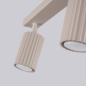 Listwa oświetleniowa 2-punktowa KARBON 2L taupe ryflowana SOLLUX  LIGHTING