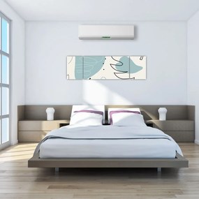 Obraz - ilustracja liścia (170x50 cm)