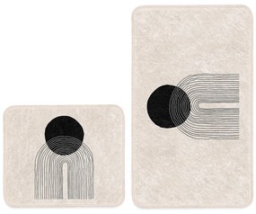 Beżowe dywaniki łazienkowe zestaw 2 szt. 60x100 cm – Mila Home