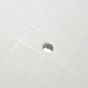 Biały stół do ogrodu z otworem na parasol - Modero