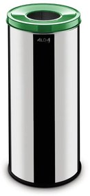 Kosz na śmieci do segregacji odpadów, 45 L, nierdzewny, bez naklejki, szkło