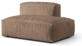 Jasnobrązowy aksamitny moduł sofy (prawostronny) Martina – Micadoni