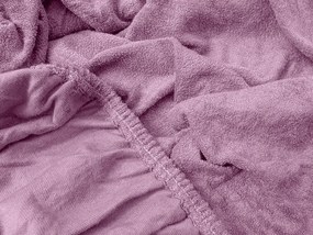 PrzytulneMieszkanie.pl Prześcieradło frotte EXCLUSIVE różowe 90 x 200 cm