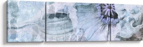 Obraz - Kwiatowy fresk na ceglanej ścianie (170x50 cm)
