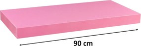 Półka ścienna STILISTA Volato różowa, 90 cm