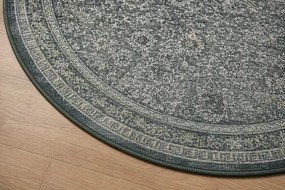 Dywan vintage INKA Oriental z Efektem Postarzenia Zielony koło 120 cm x 120 cm