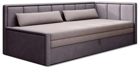 Sofa rozkładana z funkcją spania FULGEO fioletowa/różowa prawa ELTAP
