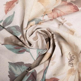 Pościel z mieszanki bawełny i lnu Rose, 220 x 200 cm, 2x 70 x 80 cm