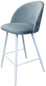 Hoker Colin krzesło barowe tkanina Welur podstawa metalowa