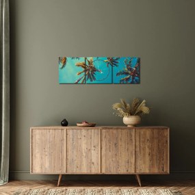 Obraz - Wysokie palmy (z zegarem) (90x30 cm)