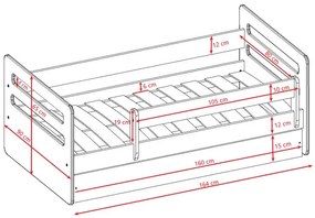 Łóżko chłopięce z szufladą Candy 2X 80x160 Gotix 7X