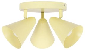 Żółta lampa sufitowa z metalowym kloszem 34x34 cm Amor – Candellux Lighting