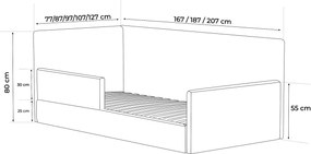 Łóżko dziecięce przypodłogowe MIKI - 70x200
